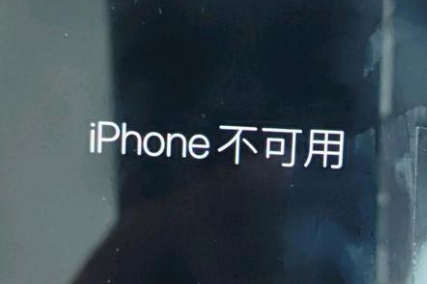 岱岳苹果服务网点分享锁屏界面显示“iPhone 不可用”如何解决 